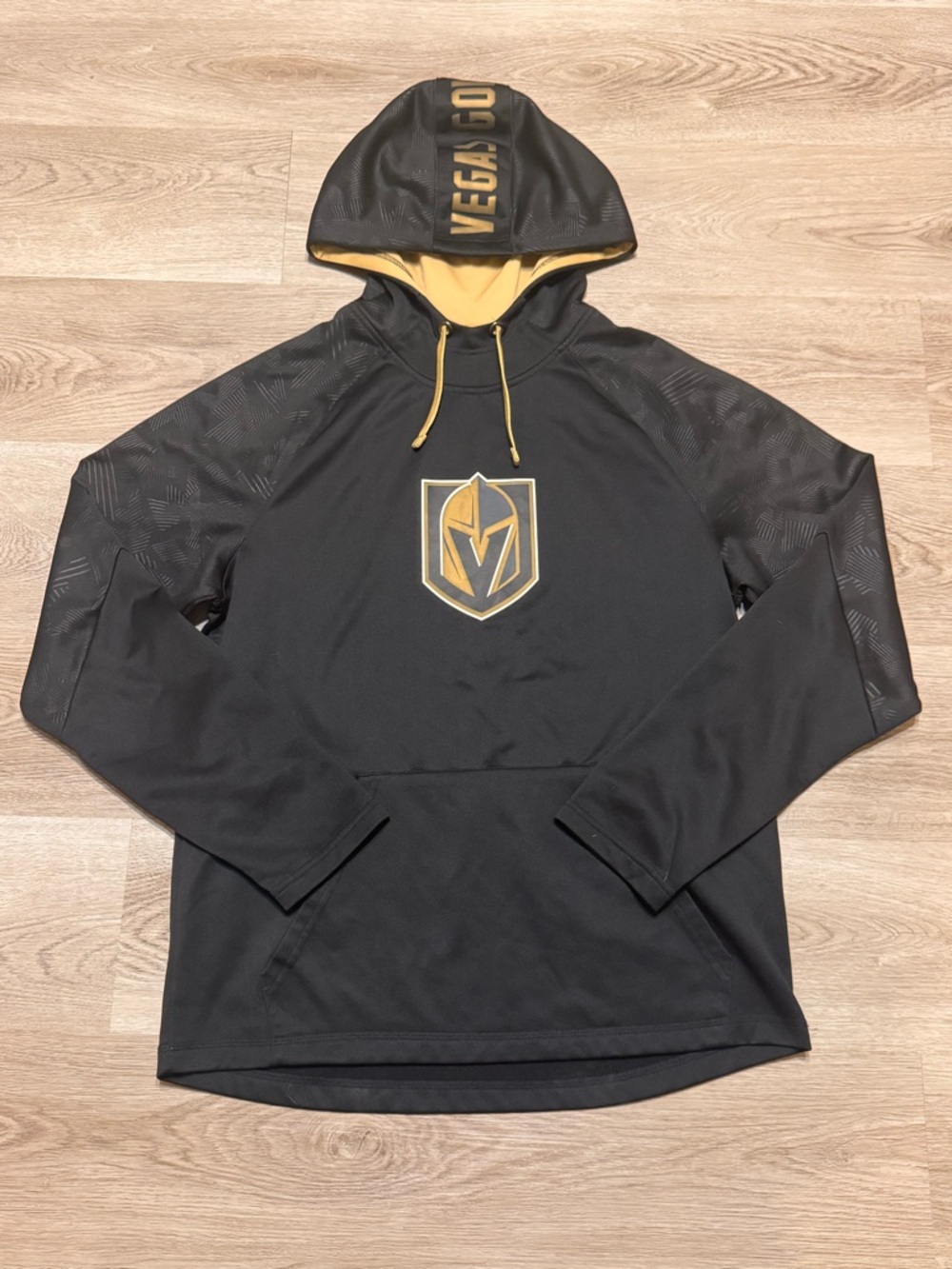 Rare Fanatics Las Vegas Golden Knights Black and Gold Pullover Hoodie